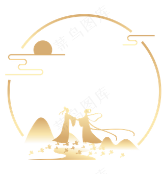 七夕牛郎织女边框