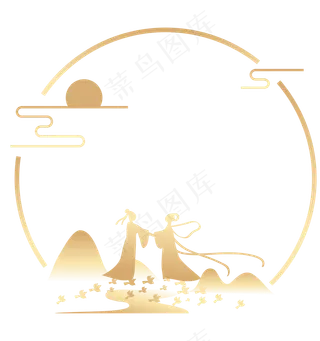 七夕牛郎织女边框