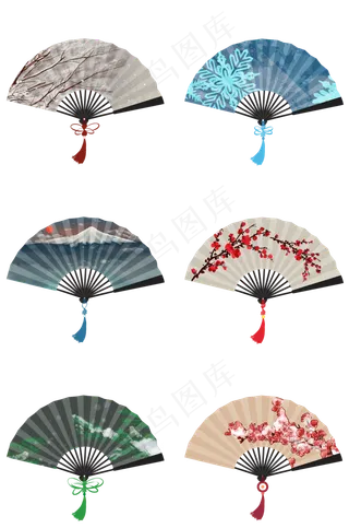 中国风古风手绘扇子合集