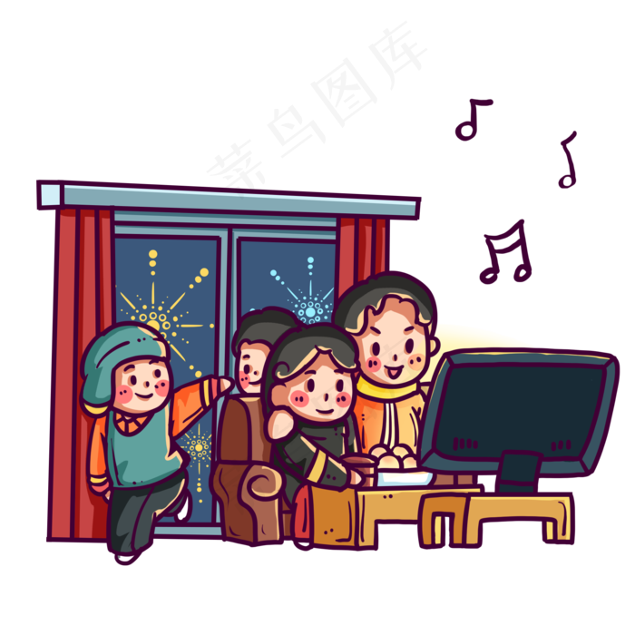 和家人一起过年三十(2000X2000(DPI:300))psd模版下载