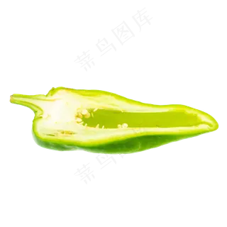 绿色切开辣椒