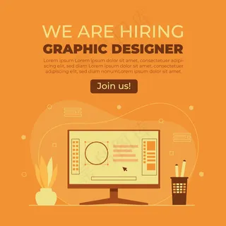 我们正在招聘平面设计师概念
