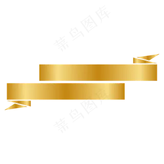 金色极简缎带双标题框