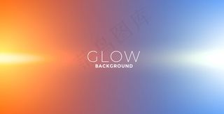 灯光以橙色和蓝色发光效果背景