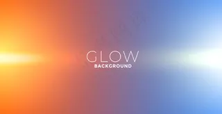 灯光以橙色和蓝色发光效果背景