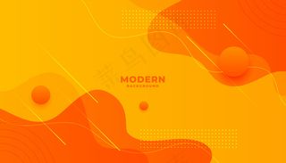 抽象黄橙简约风格背景设计