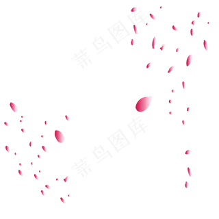 落地粉色花瓣七夕