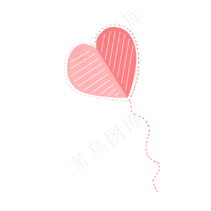 七夕节爱心便签免抠素材