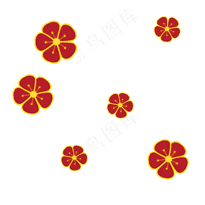 金边梅花(531X567(DPI:72))psd模版下载