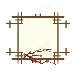 中国古风窗框主题相框