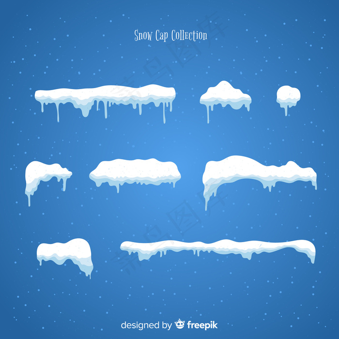 雪帽系列eps,ai矢量模版下载