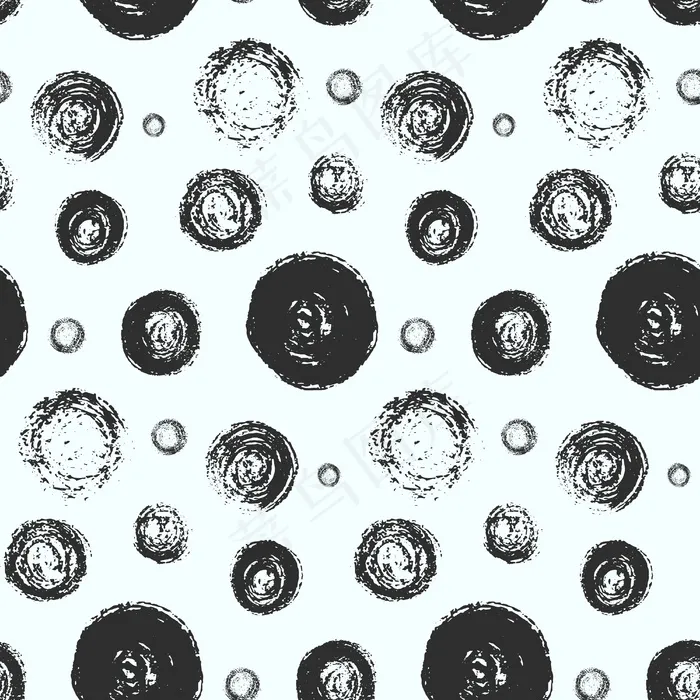 单色粗磨圆图案eps,ai矢量模版下载