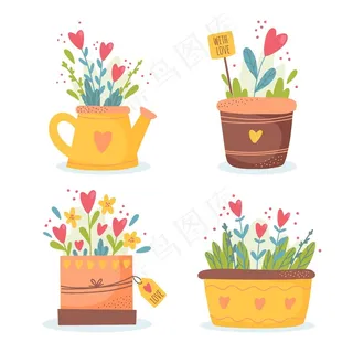 手绘情人节元素系列