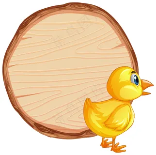 白色背景上有小鸡的空白标志模板