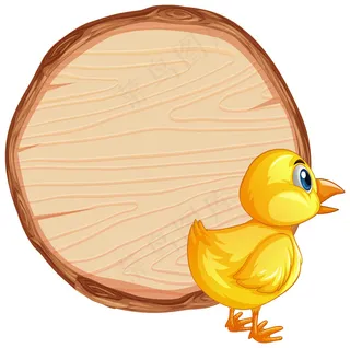 白色背景上有小鸡的空白标志模板