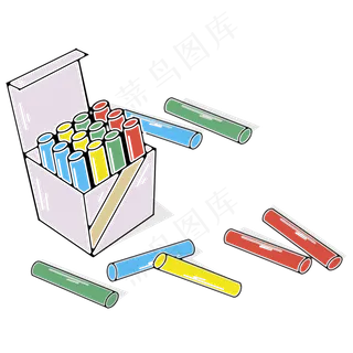 教师节彩色粉笔