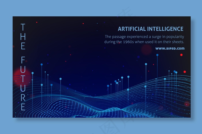 人工智能横幅banner模板eps,ai矢量模版下载