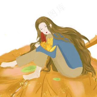 秋分唯美叶子免抠图