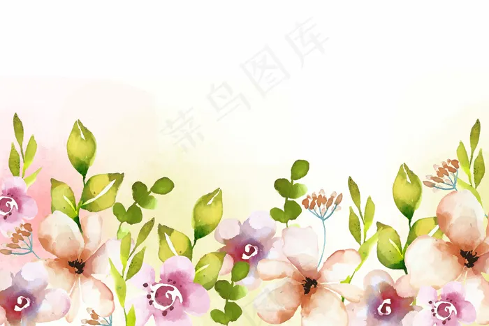 水彩花卉背景风格