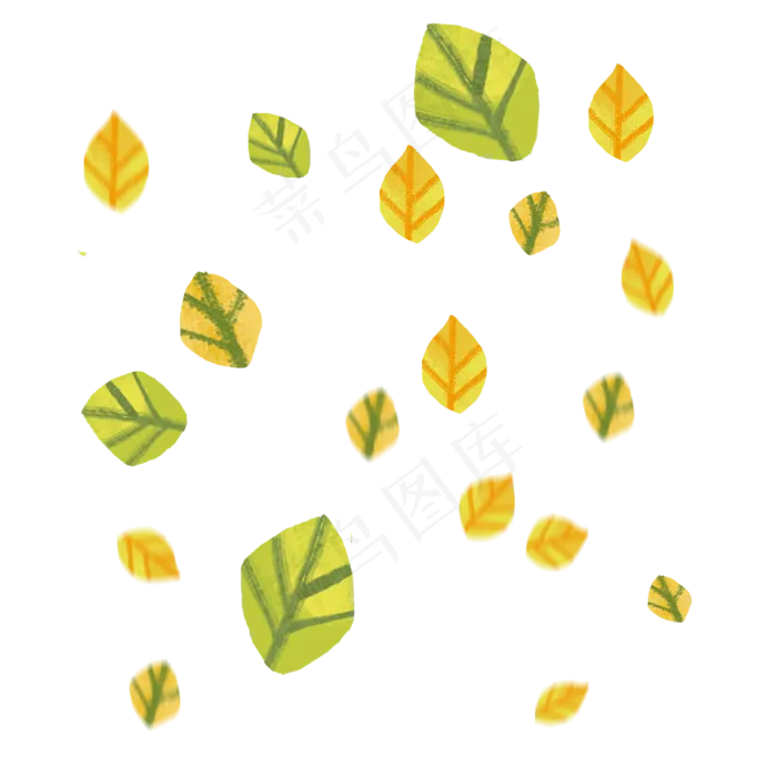 树叶飘落动态元素(2000X2000(DPI:300))psd模版下载