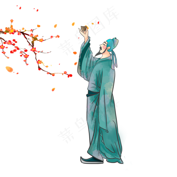 唐代诗人李白(2000X2000(DPI:300))psd模版下载