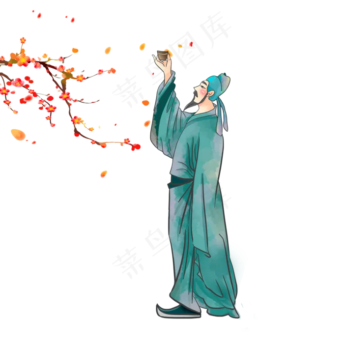 唐代诗人李白(2000X2000(DPI:300))psd模版下载
