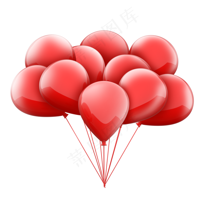 国庆红色气球