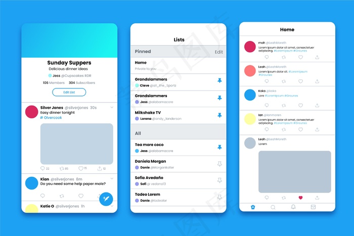 Twitter应用程序app界面集合