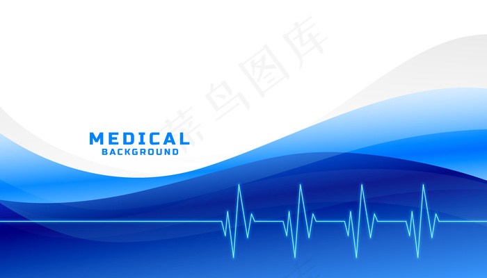 时尚的医疗保健背景，蓝色波浪形eps,ai矢量模版下载
