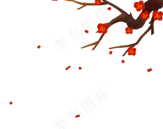 中国风梅花古风水墨