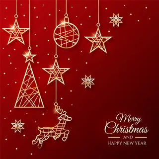 圣诞节背景概念的轮廓风格