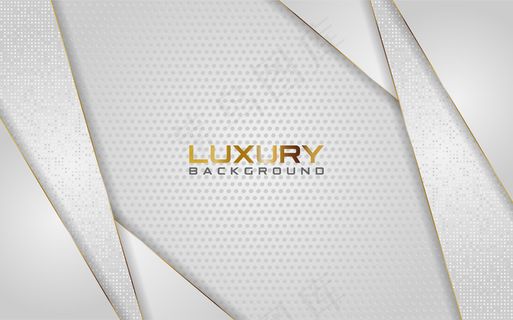 豪华浅银色背景，金色线条