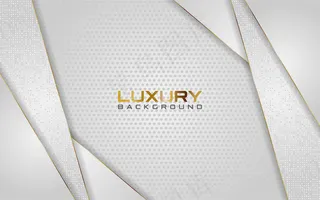 豪华浅银色背景，金色线条