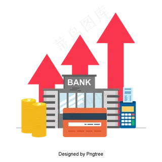 彩色卡通手绘银行元素