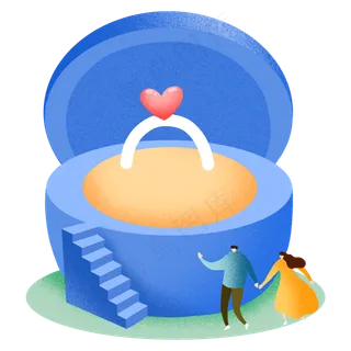 七夕情人节钻戒盒