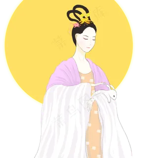 商用手绘中秋嫦娥唯美古风古典插