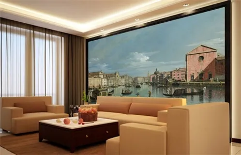 电视墙背景画效果图片