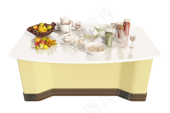 桌子上的各种厨房食材(3000X2000(DPI:72))psd模版下载