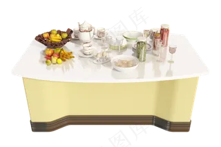 桌子上的各种厨房食材