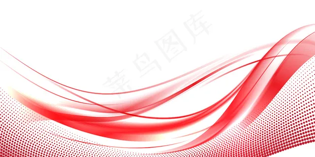 带有半色调背景的红色波浪