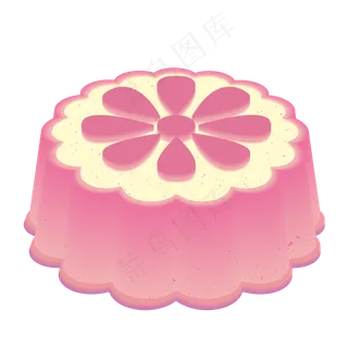 中秋月饼粉红冰皮