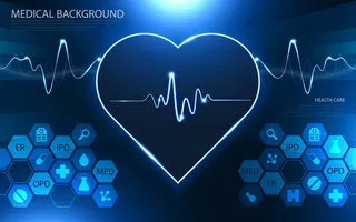 现代医疗技术与创新理念。保健模式医疗创新概念背景设计。