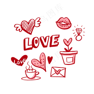 情人节爱心涂鸦