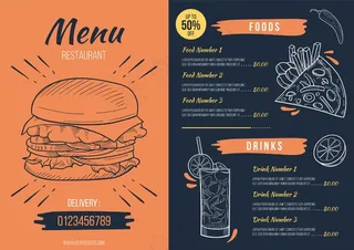 数字餐厅菜单概念