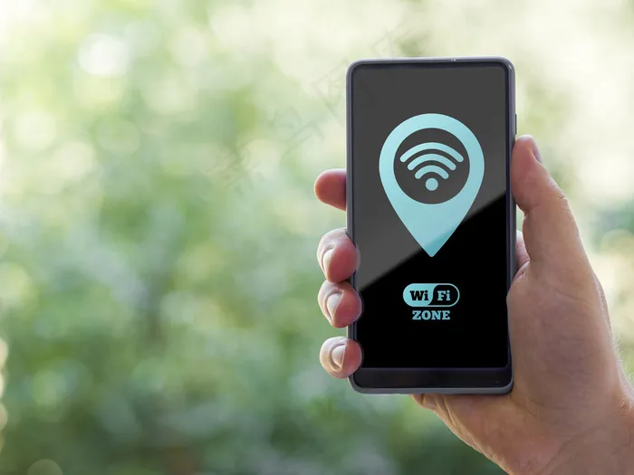 背景模糊的wi-fi 5g前置手机psd模版下载