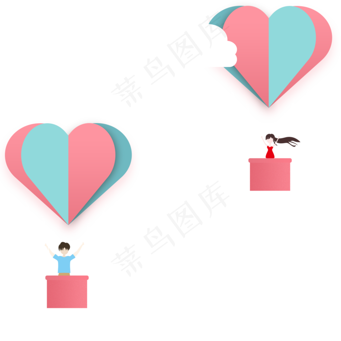 七夕情侣热气球