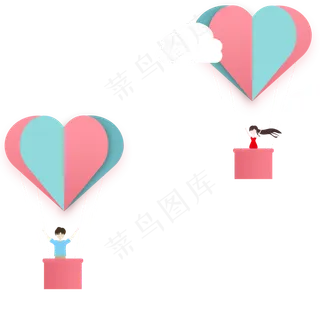 七夕情侣热气球