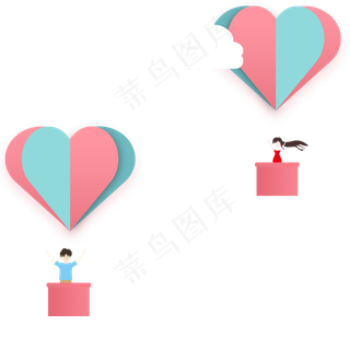 七夕情侣热气球