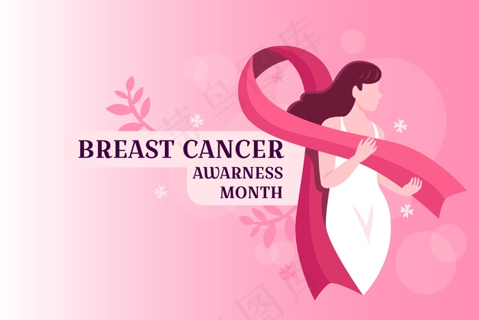 乳腺癌宣传月概念