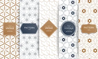 不同的经典几何图案。